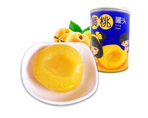 Canned yellow peach
