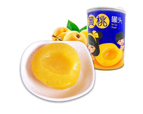 Canned yellow peach